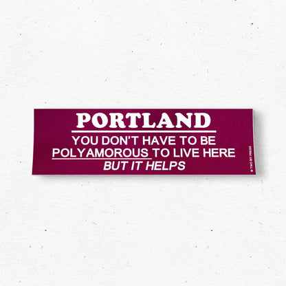 Portland Polyamorous Bumper Sticker
