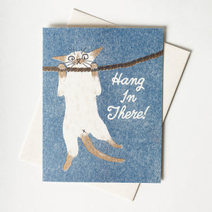 Hang In There - Risograph Card