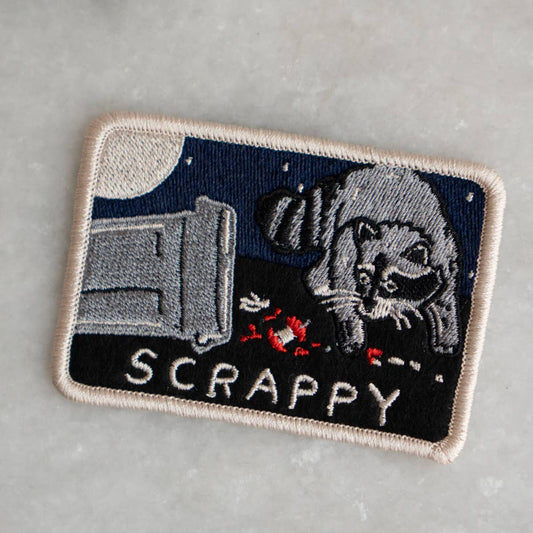 Scrappy Raccoon Trash Sticky Patch