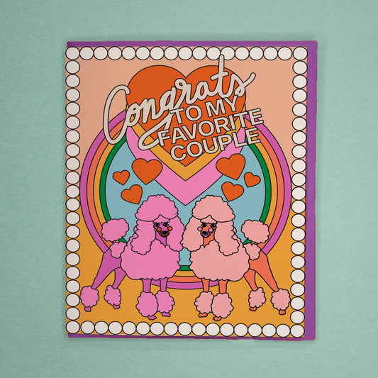 Favorite Couple Poodles - Greeting Card