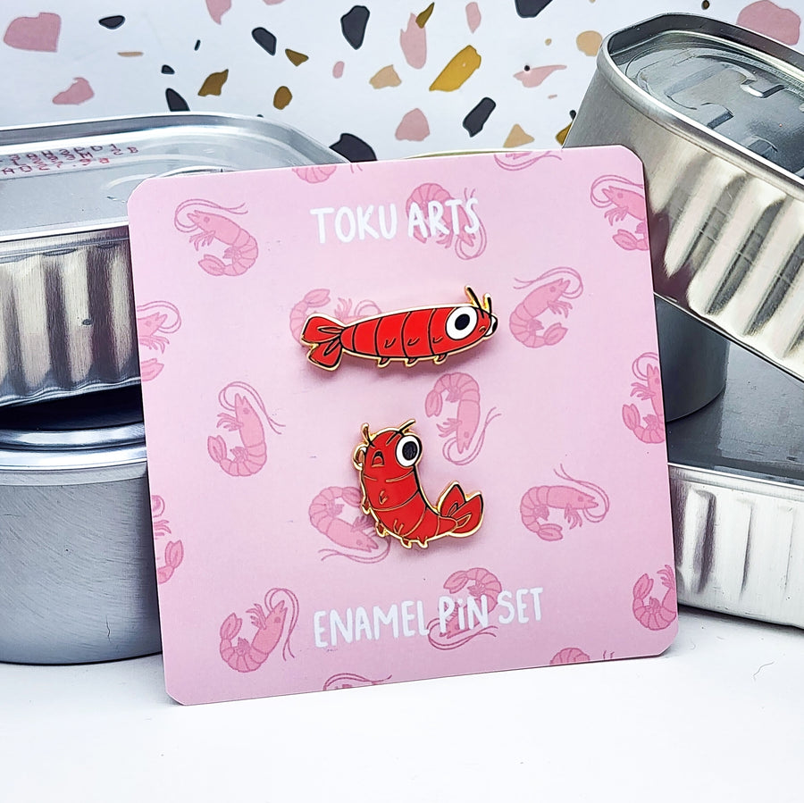Shrimpies Mini Enamel Pin Set