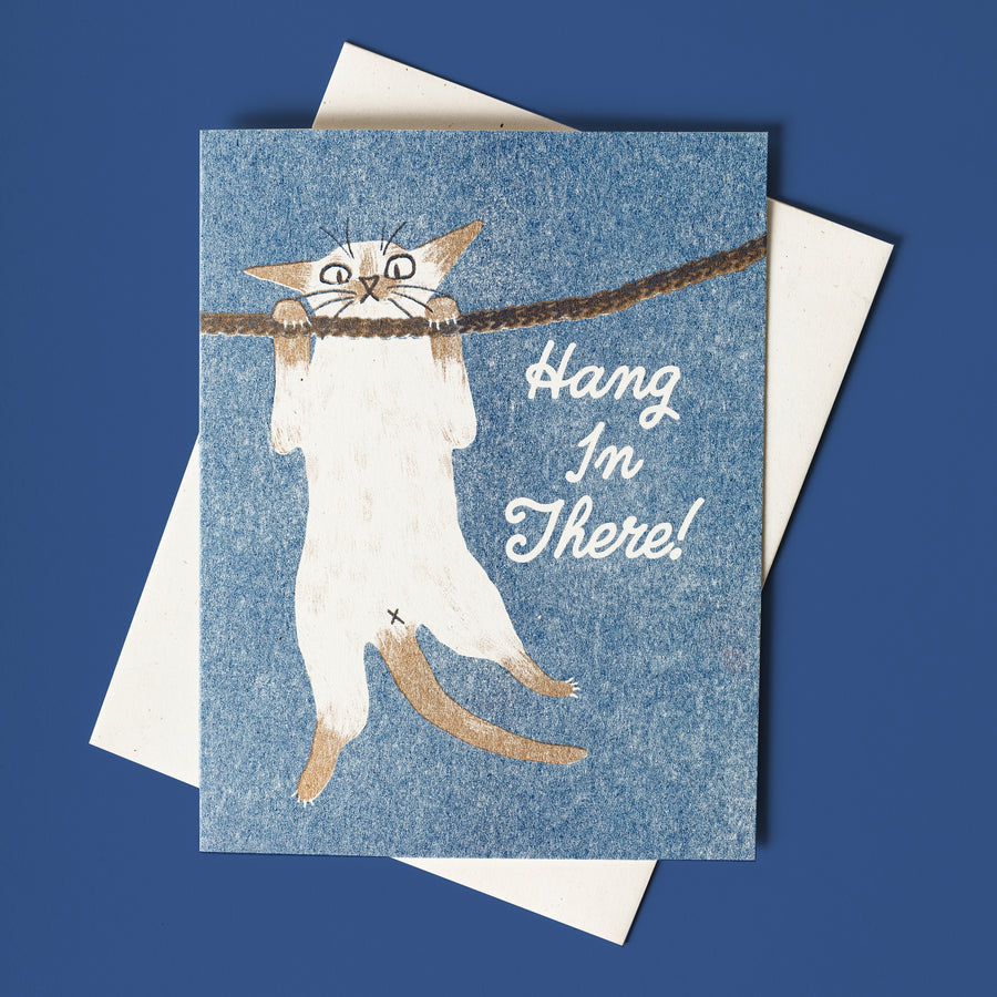 Hang In There - Risograph Card