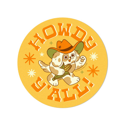 Howdy Y'all Glittery Sticker