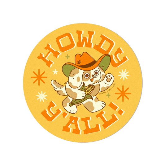 Howdy Y'all Glittery Sticker