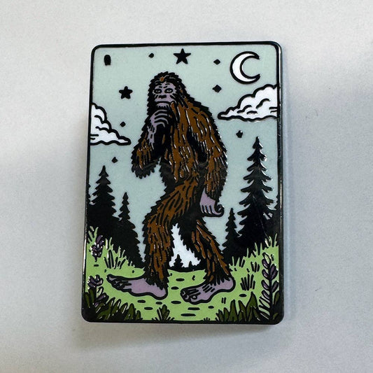 Bigfoot Tarot Card Enamel Pin