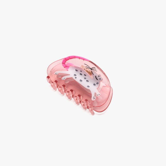 The Mouse Cute Pink Clear Acetate Hair Claw Clip Accessory