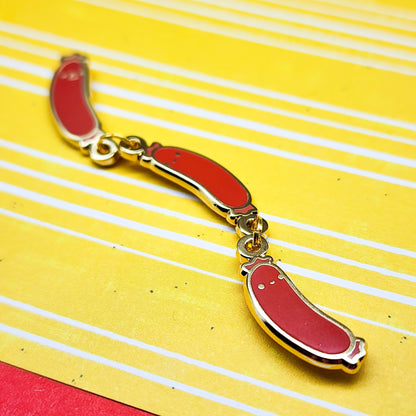 Weenies Chained Enamel Pin