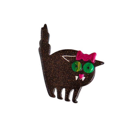 Scared Cat Hair Clip