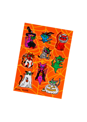 Cats In Costumes Sticker Sheet