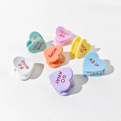 Candy Heart Clips - Set of 7