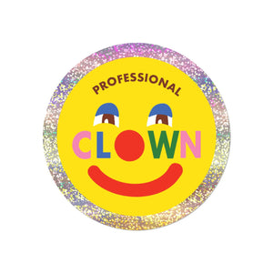 Professional Clown Glitter Sticker
