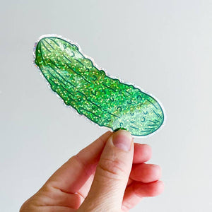 Pickle Glitter Sticker