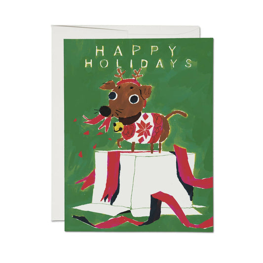 Happy Holidays Pup Greeting Card