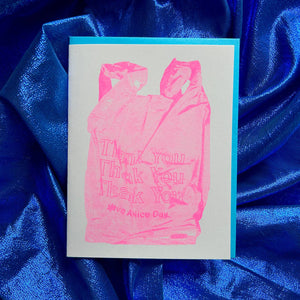 Thank You Bag Riso Greeting Card