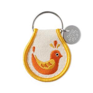 Good Luck Bird Embroidered Keychain