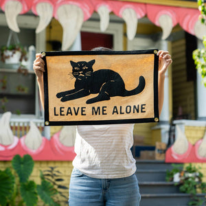 Leave Me Alone Cat Camp Flag