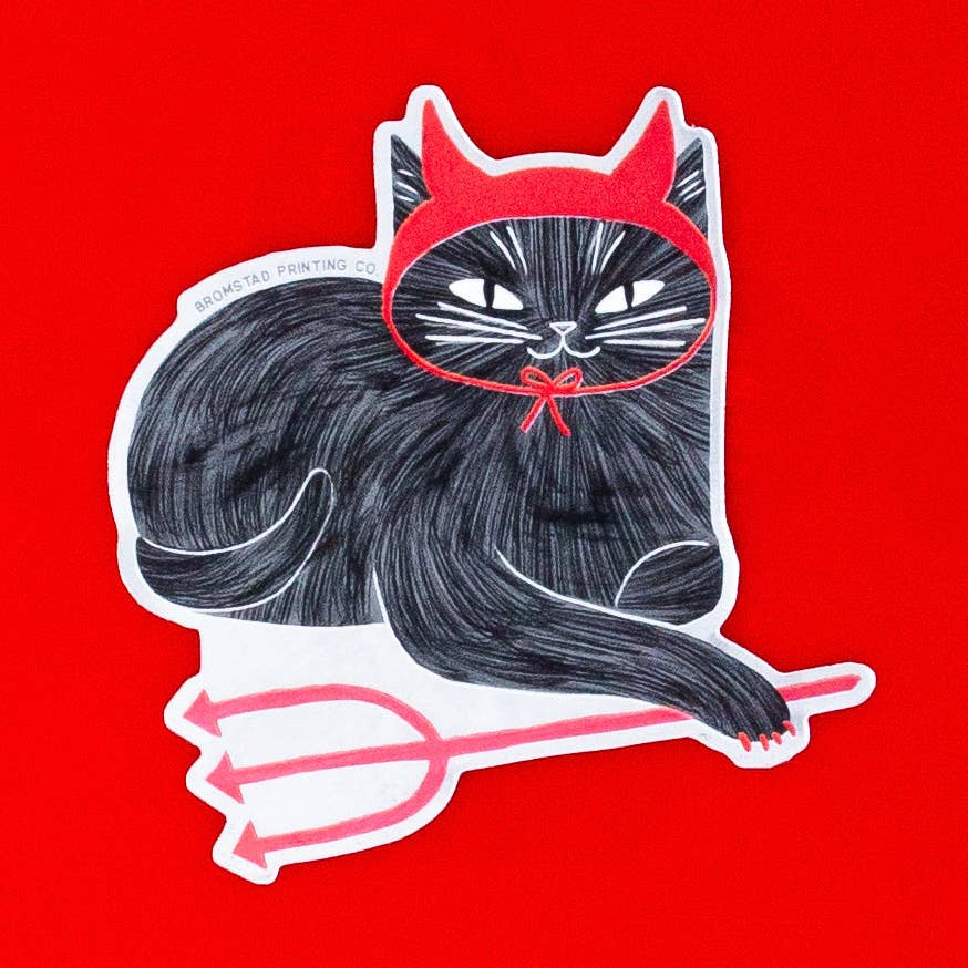Devil Cat - Mirror Sticker