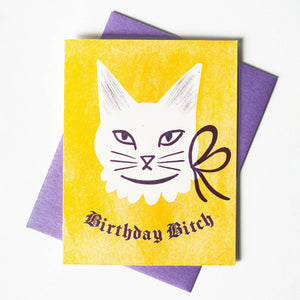 Birthday Bitch - Risograph Card