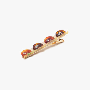 Escargot Snail Neutral Pattern Acetate Alligator Hair Clip