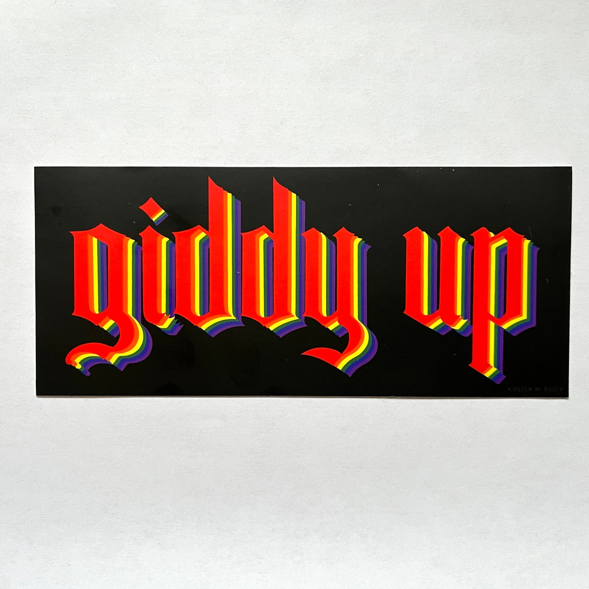 Giddy Up Bumper Sticker