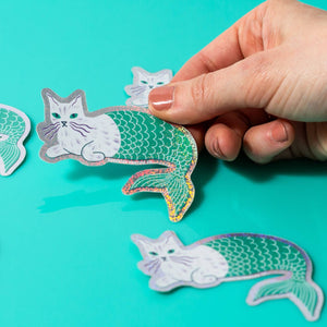 Purrmaid Mermaid Cat Sparkle Sticker