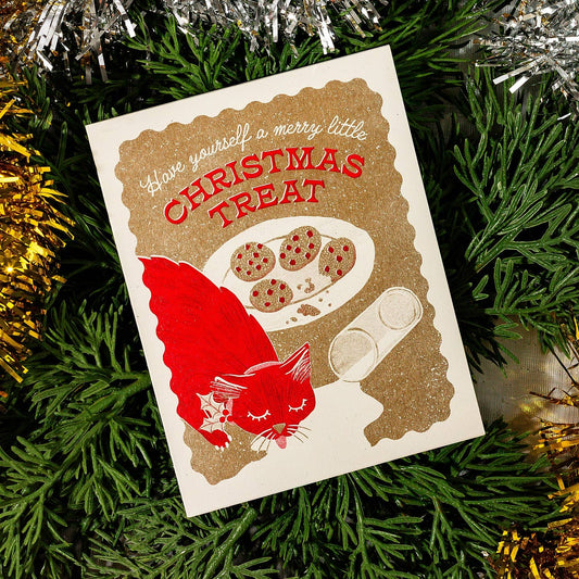 Have Yourself A Merry Little Christmas Treat Cat Card