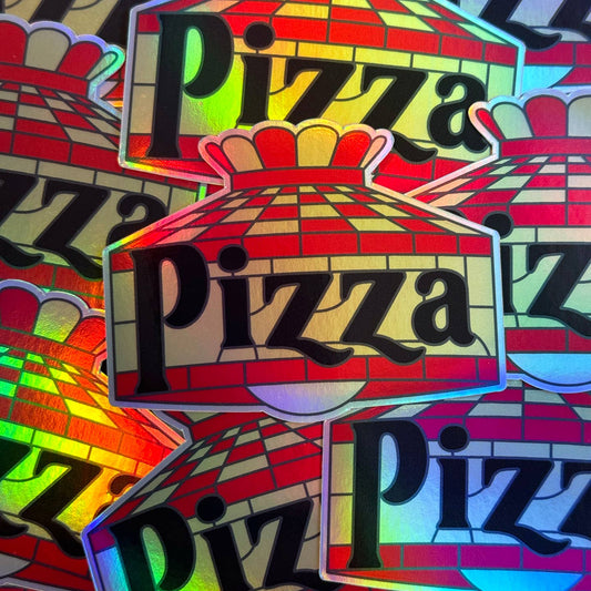 Pizza Lamp Holo Sticker