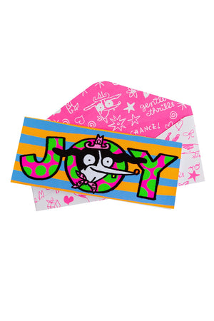 Joy Fuzzy Neon Holiday Card