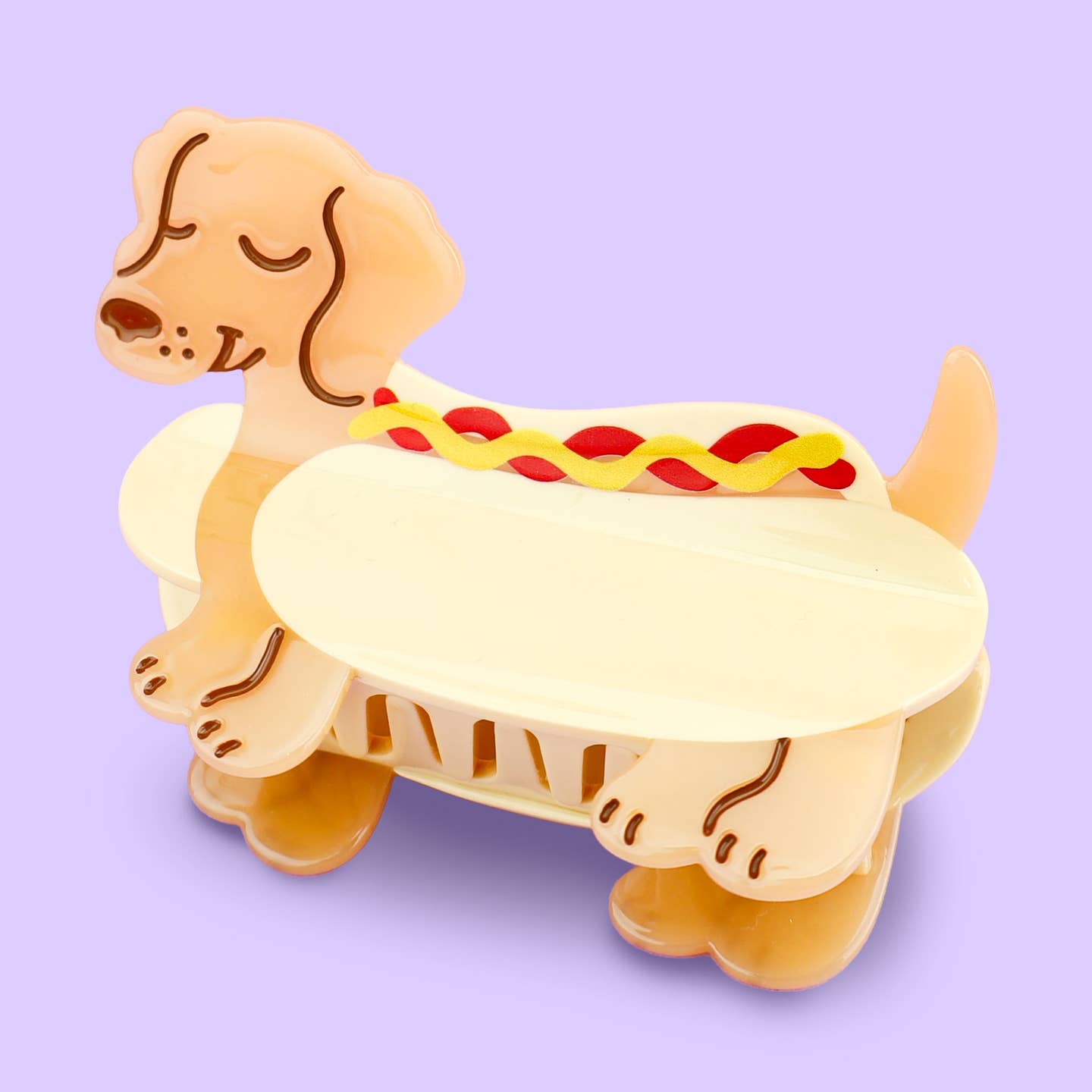 Hot Dog Dachshund Hair Claw