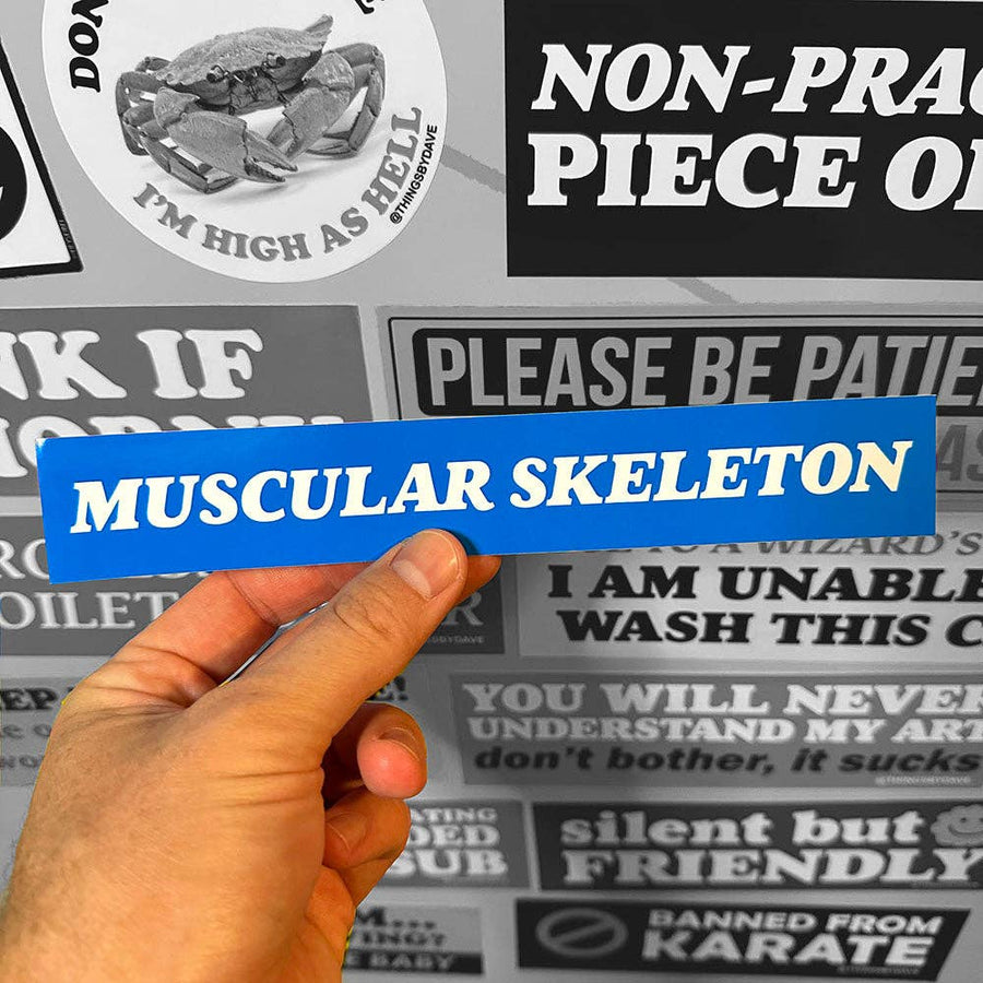 Muscular Skeleton Bumper Sticker