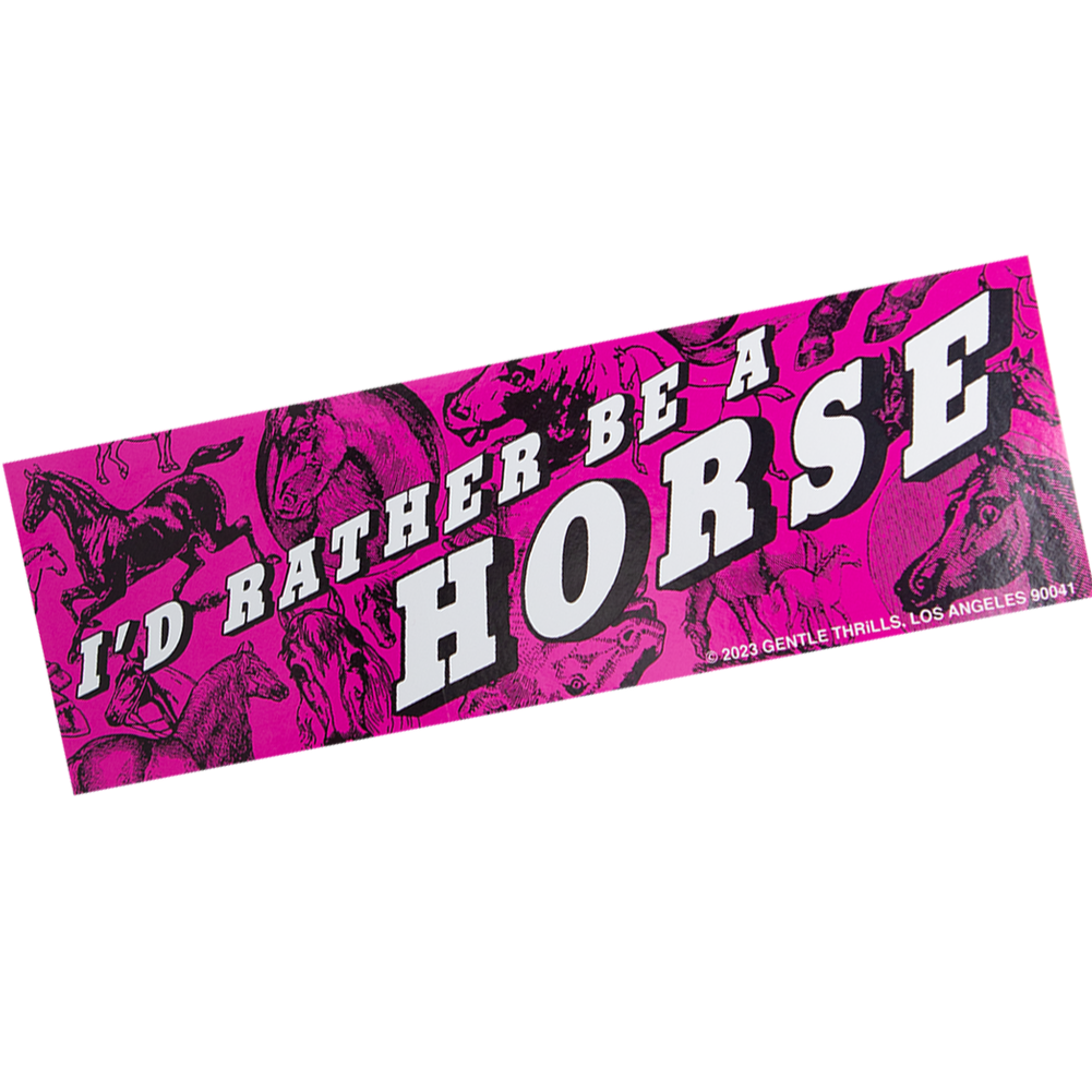 I'd Rather Be A Horse - Bumper Sticker