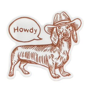 Cowboy Dachshund Sticker