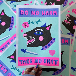 Do No Harm / Take No Shit - A4 Risograph Print