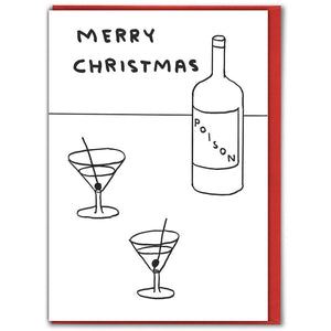 Merry Christmas Poison Card- David Shrigley