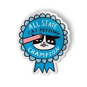All State Cat Petting Champion Sticker
