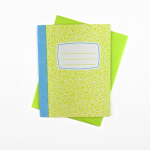 Composition Book Greeting Card