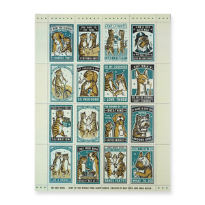 Complicated Friendships Postage Stamp Print