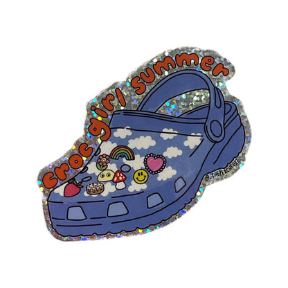 Croc Girl Summer Sticker