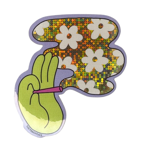 Flower Power - Glitter Sticker