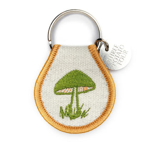 Mushroom Embroidered Keychain