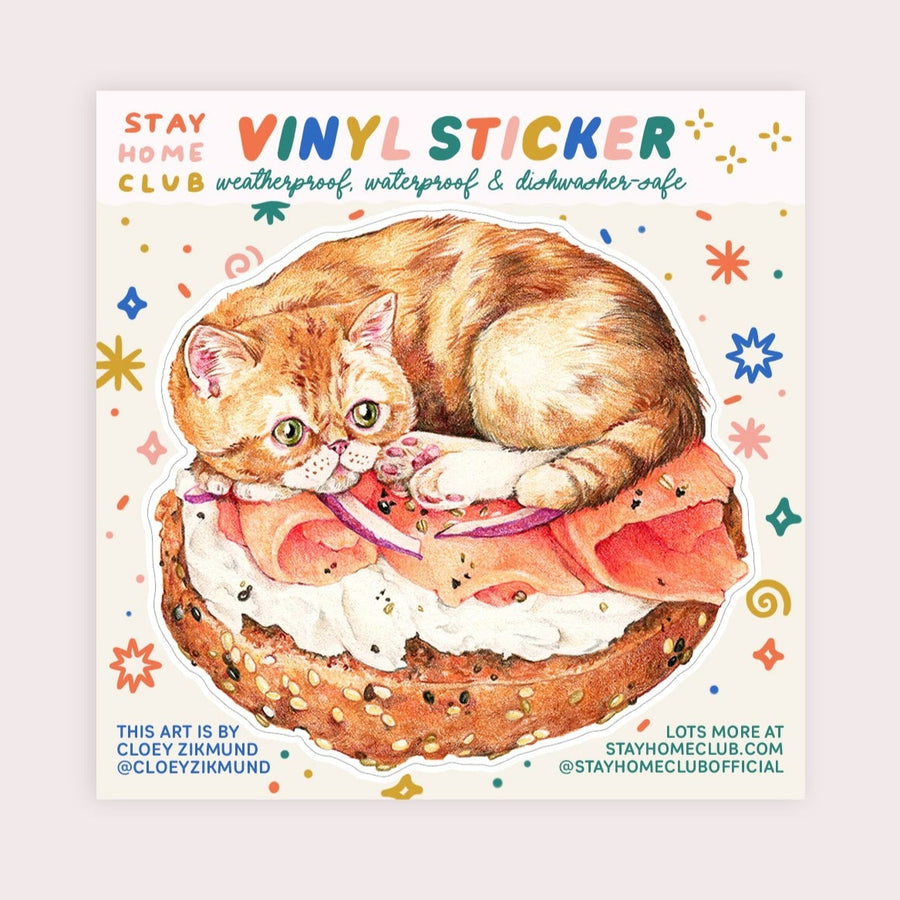 Bagel Cat Sticker