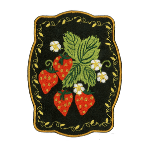 Strawberries Faux Suede Patch