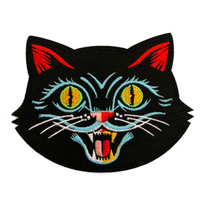 Big Black Cat Head Patch - World Famous Original