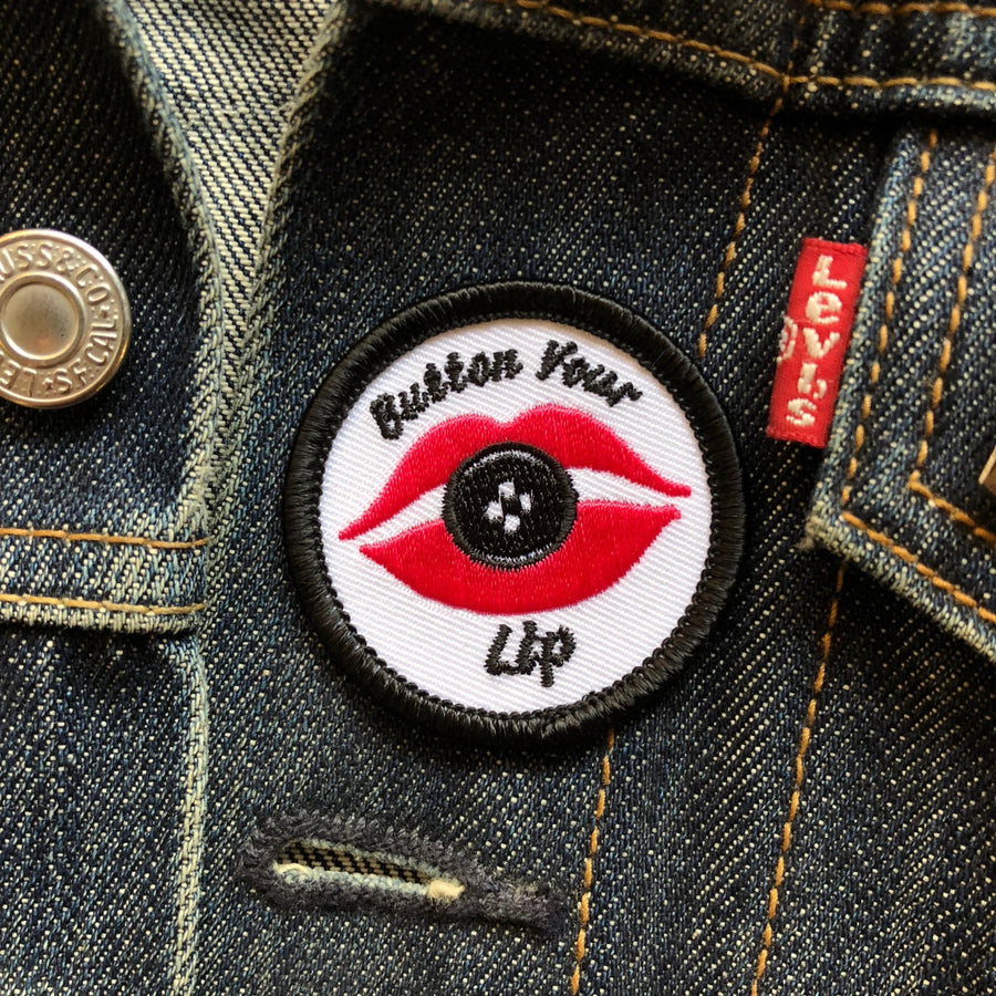 Button Your Lip - Mini Patch - World Famous Original
