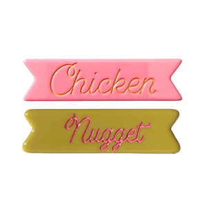 Chicken Nugget Mini Hair Clips