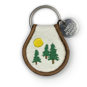 Evergreen Embroidered Keychain