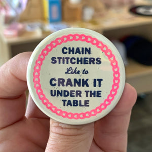 Chain Stitchers Button - 1.75"