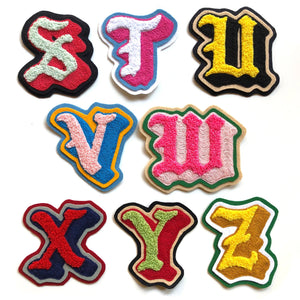 Chenille & Chainstitch Letter Patches Handmade Custom - World Famous Original