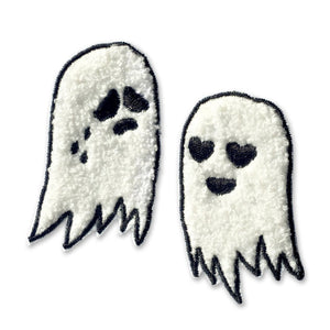 Chenille Ghosts - Sew-on Patch Pair - World Famous Original