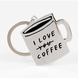 I Love You Coffee Keychain